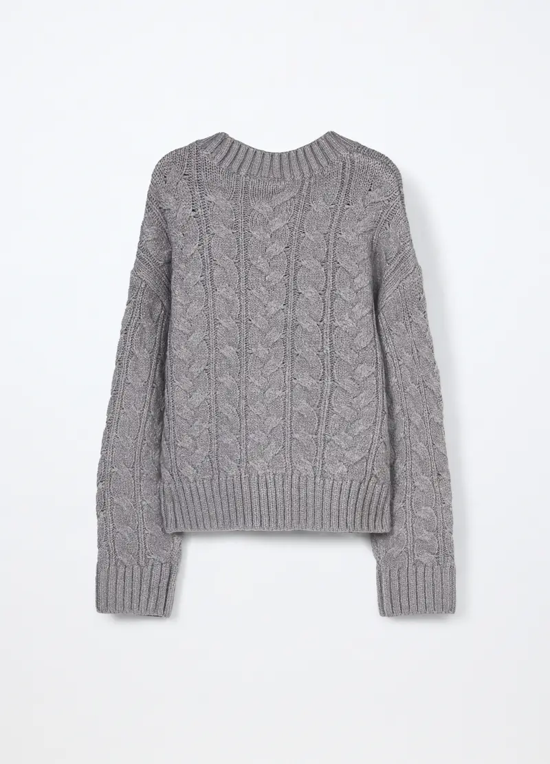 Tricot Misto Viscosa Ragazza, Bambina, Grigio chiaro melange miniatura 2