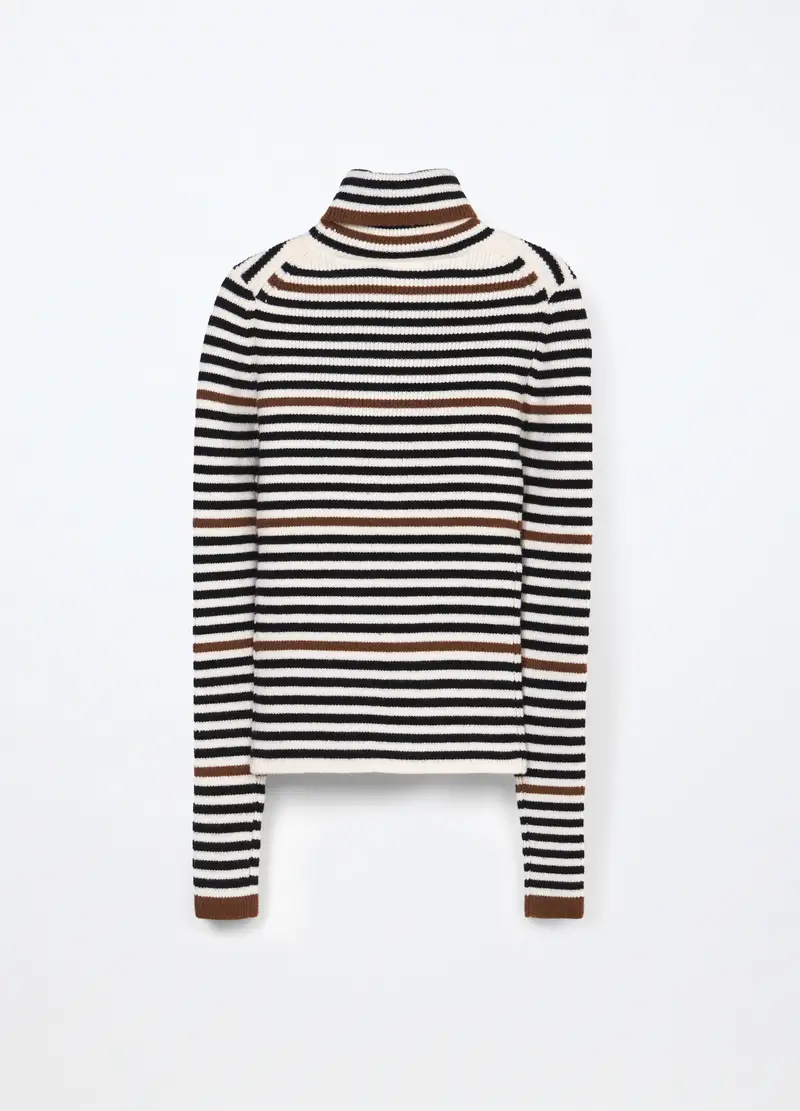 Tricot Misto Viscosa Ragazza, Bambina, Nero/Bianco miniatura 2