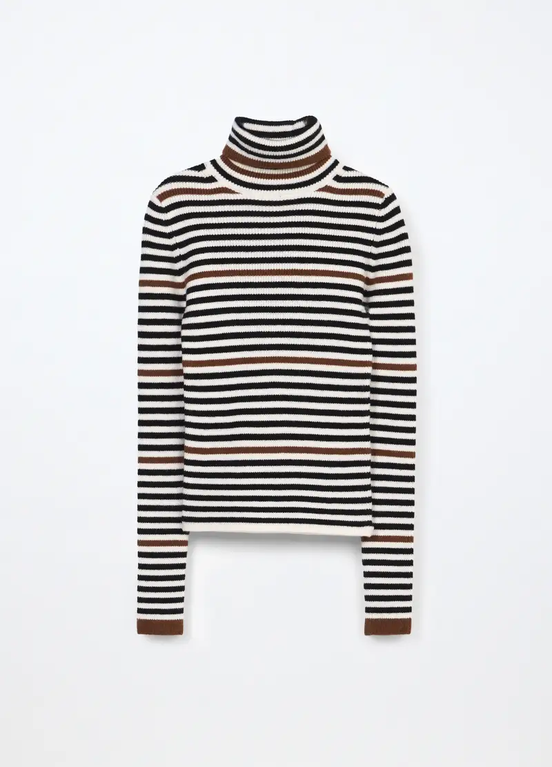 Tricot Misto Viscosa Ragazza, Bambina, Nero/Bianco