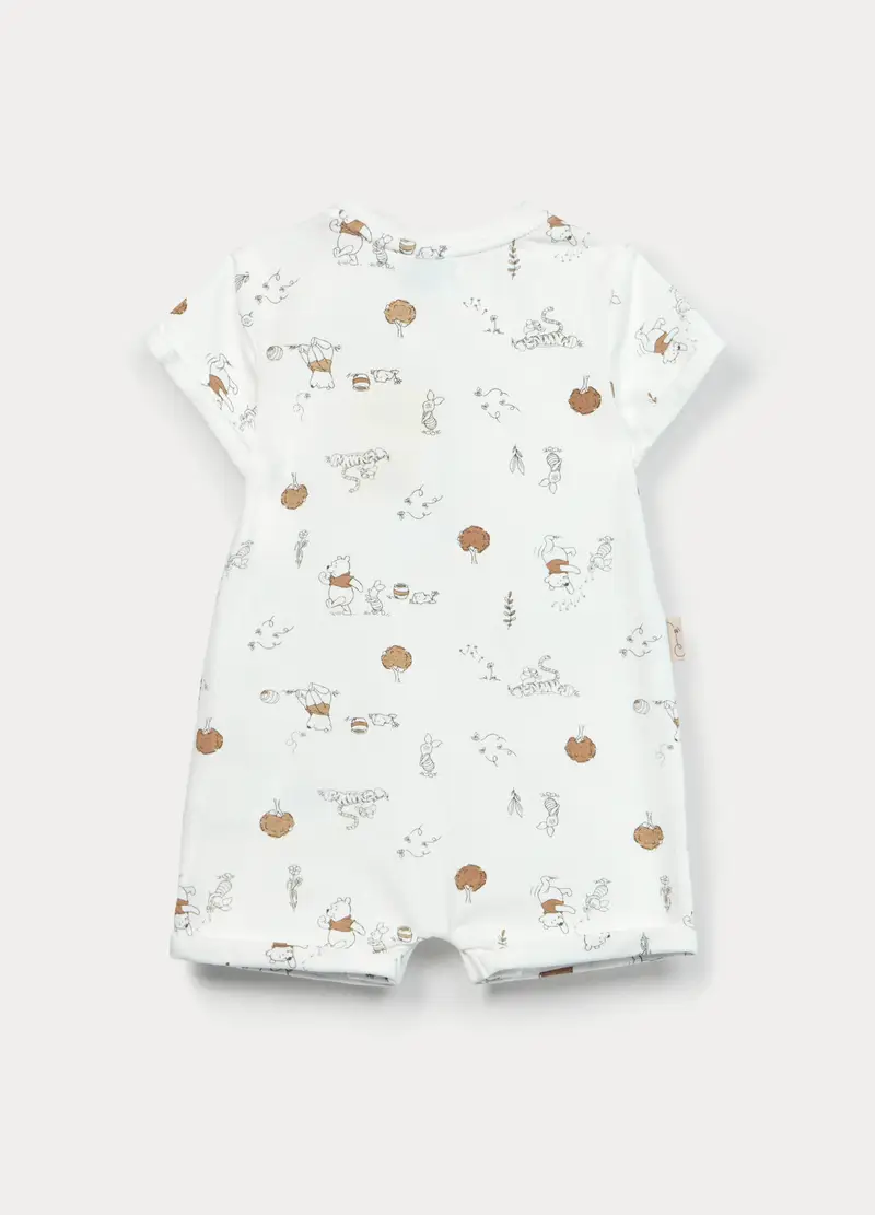 Tutina Corta Disney In Jersey Di Cotone Stretch Neonato, Bianco miniatura 2