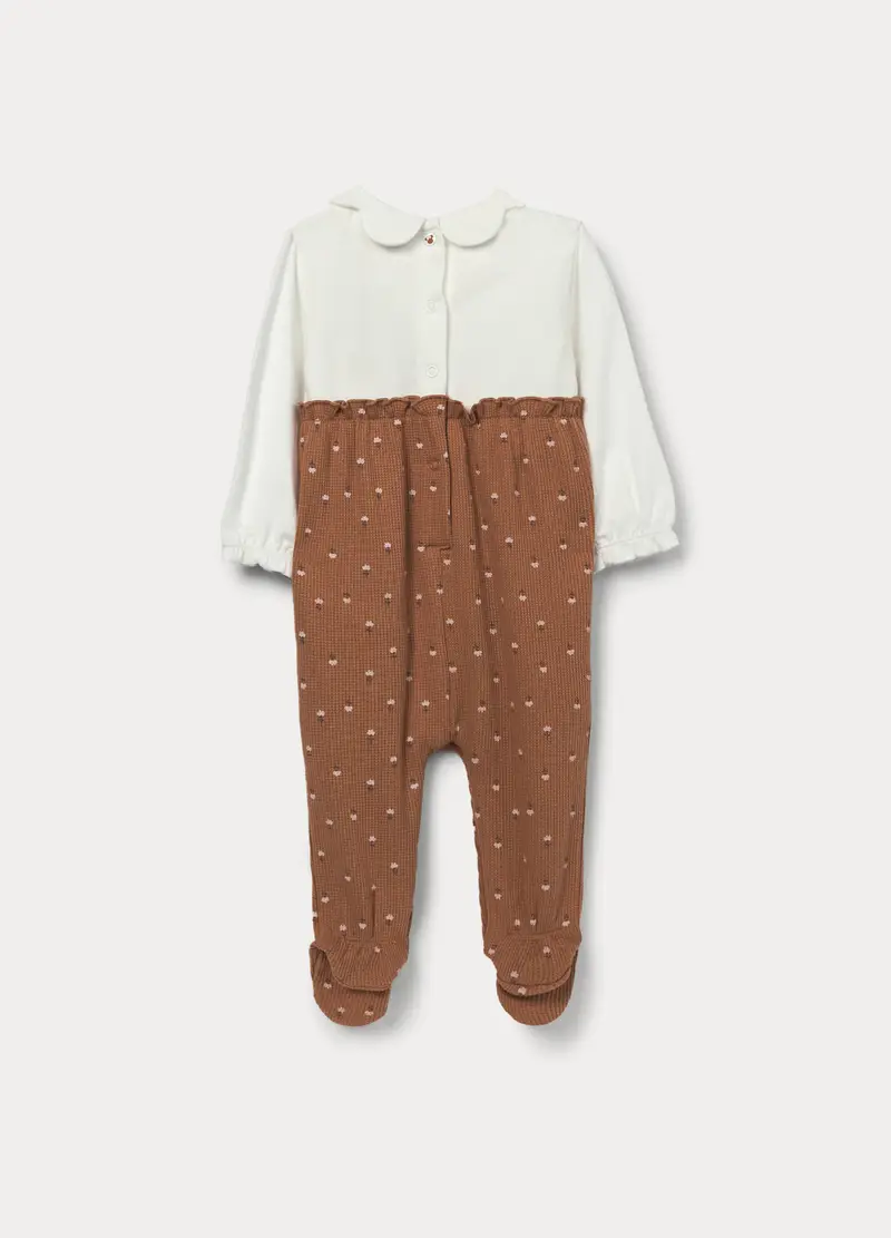 Tutina Disney In French Terry Di Cotone Stretch Neonata, Bianco/Marrone miniatura 2