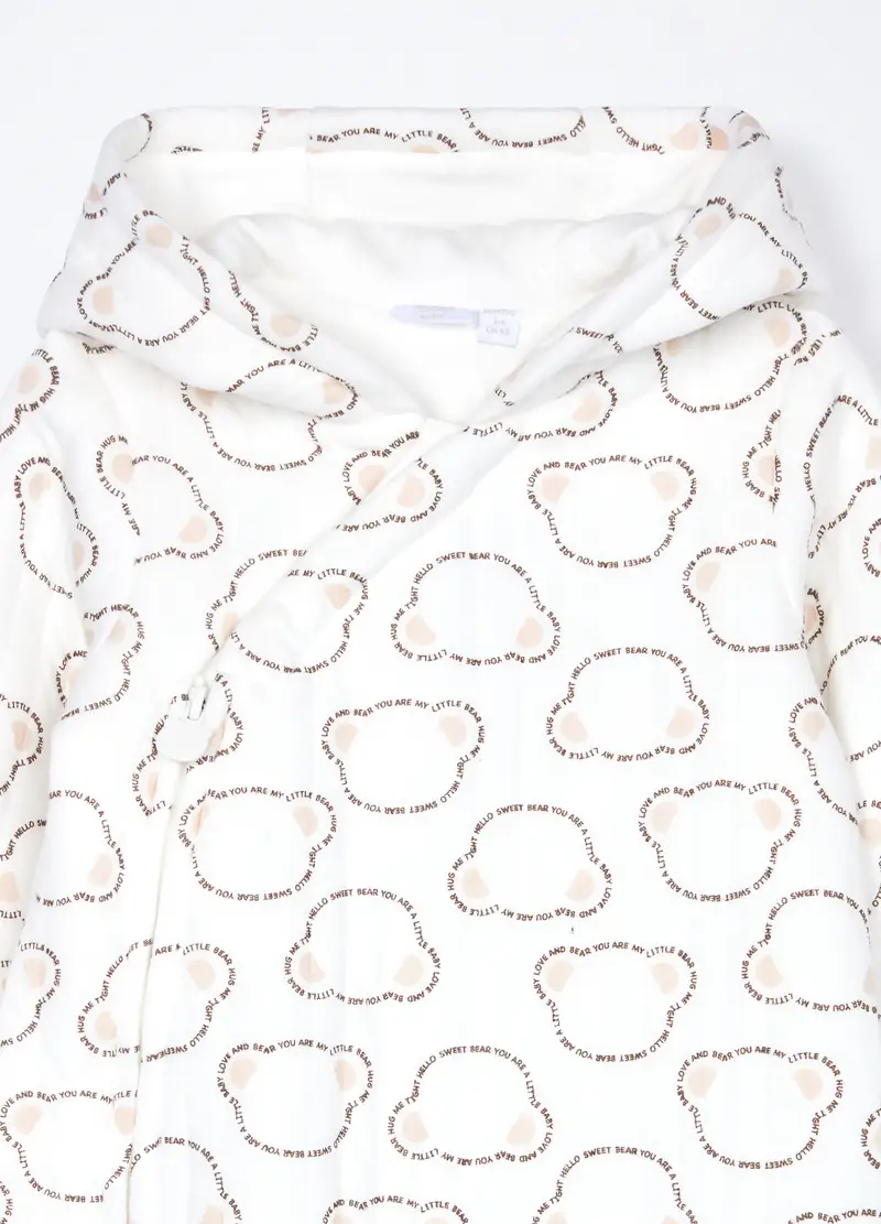 Tutina Imbottita Con Cappuccio Neonato, Unisex, Bianco miniatura 3