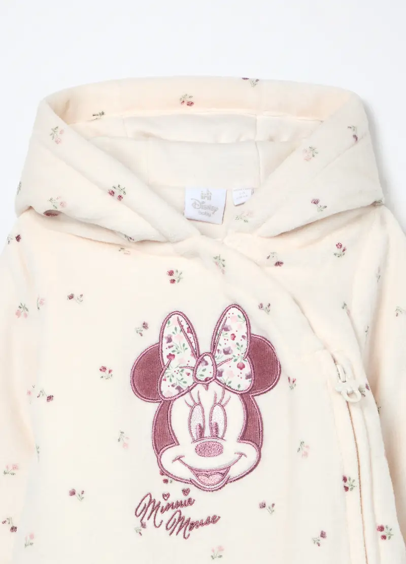 Tutina Imbottita Velour Neonata, Bianco miniatura 3