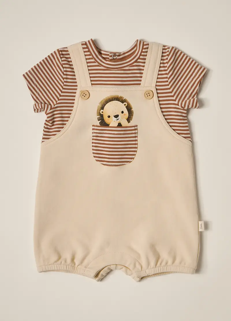 Blukids, Tutina In Cotone Stretch Iana Neonata, Beige chiaro, Taglia: 1
