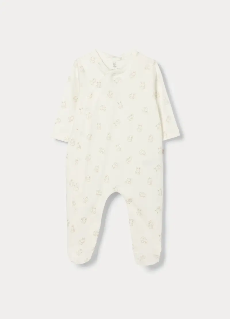 Tutina In Interlock Di Puro Cotone, Unisex, Bianco