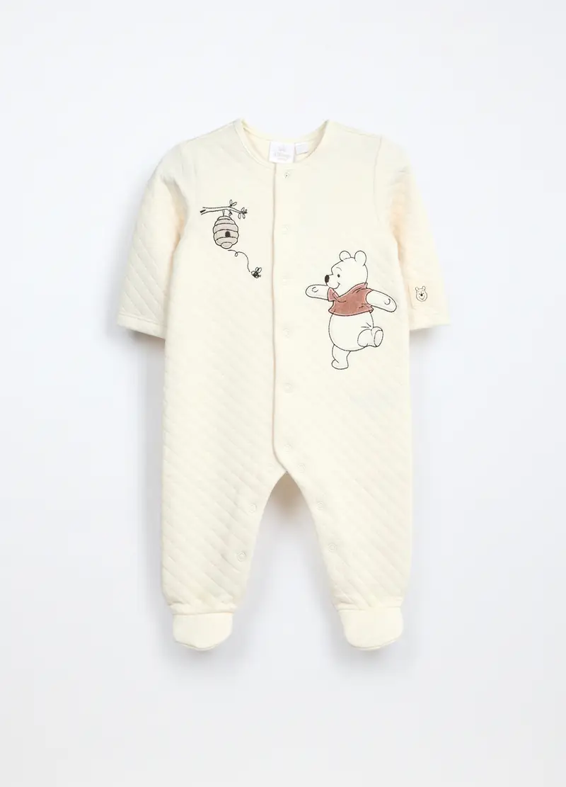Blukids, Tutina In Misto Cotone Matelassé Neonato, Bianco panna, Taglia: 0-1