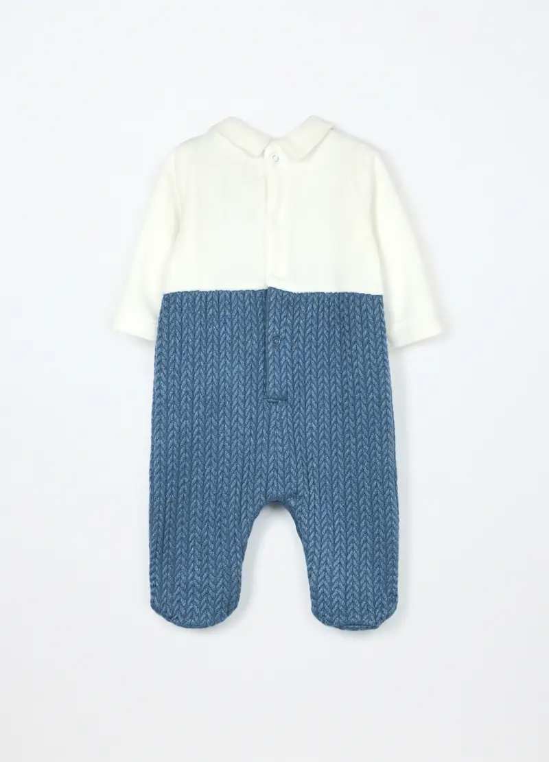 Blukids Salopette Neonato Bianco 2772026 miniatura 2