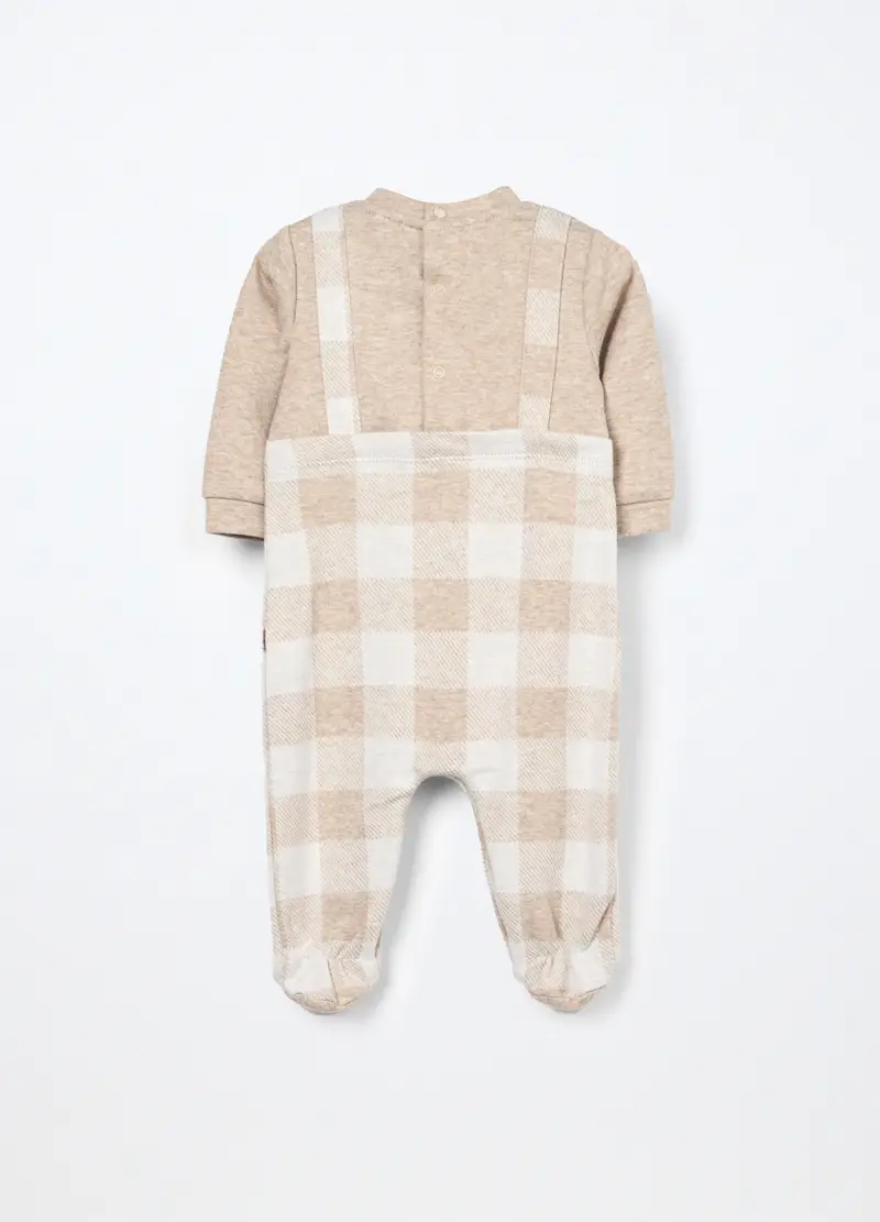 Tutina Misto Cotone Neonato, Beige chiaro miniatura 2