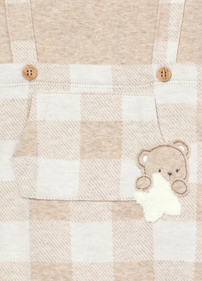 Tutina Misto Cotone Neonato, Beige chiaro miniatura 3