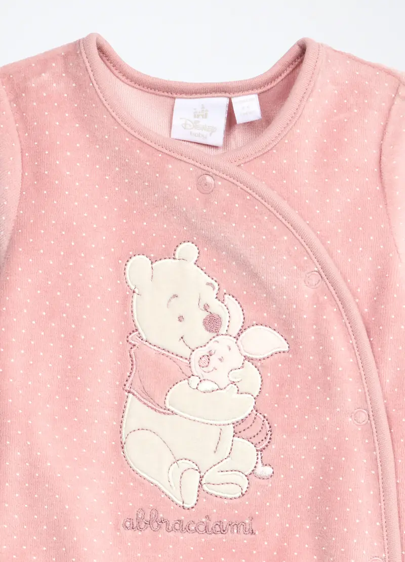 Blukids, Tutina Misto Cotone Velours Neonata, Rosa scuro, Taglia: 0-1 miniatura 2