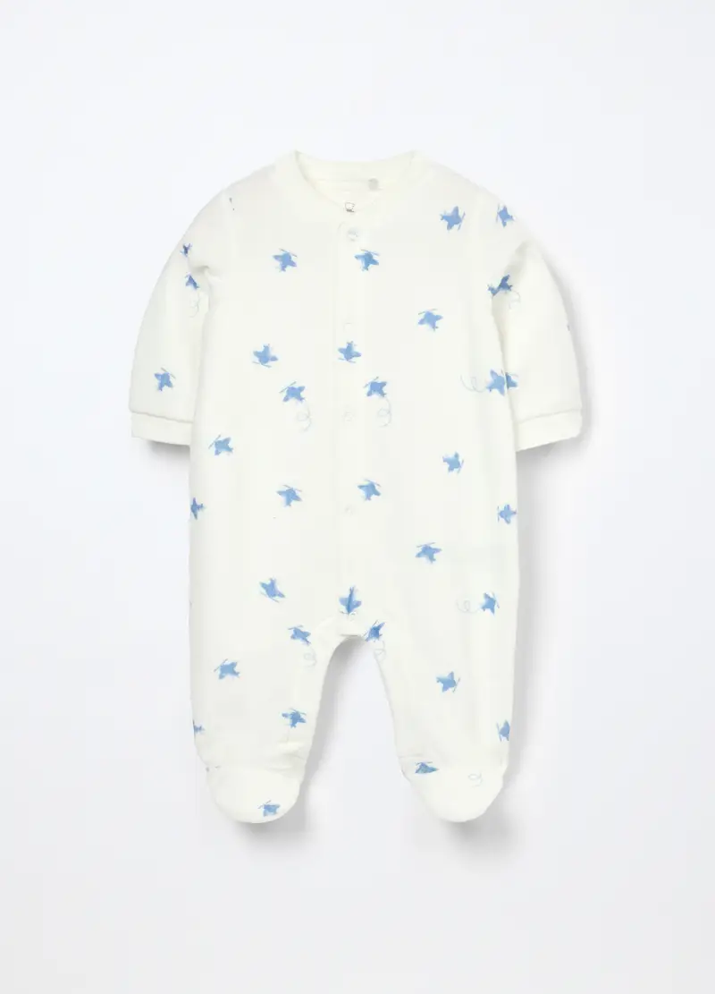 Blukids, Tutina Misto Cotone Velours, Unisex, Azzurro chiaro, Taglia: 0-1