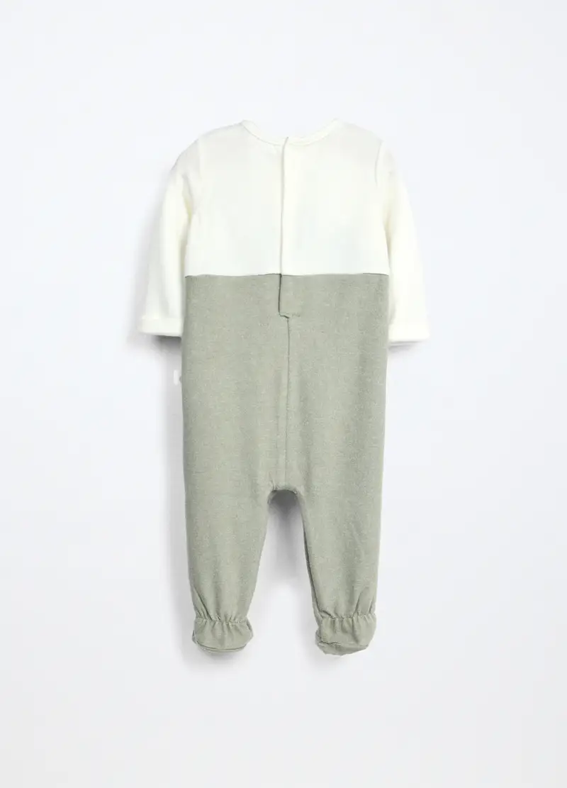 Tutina Misto Viscosa Neonato, Verde chiaro miniatura 2