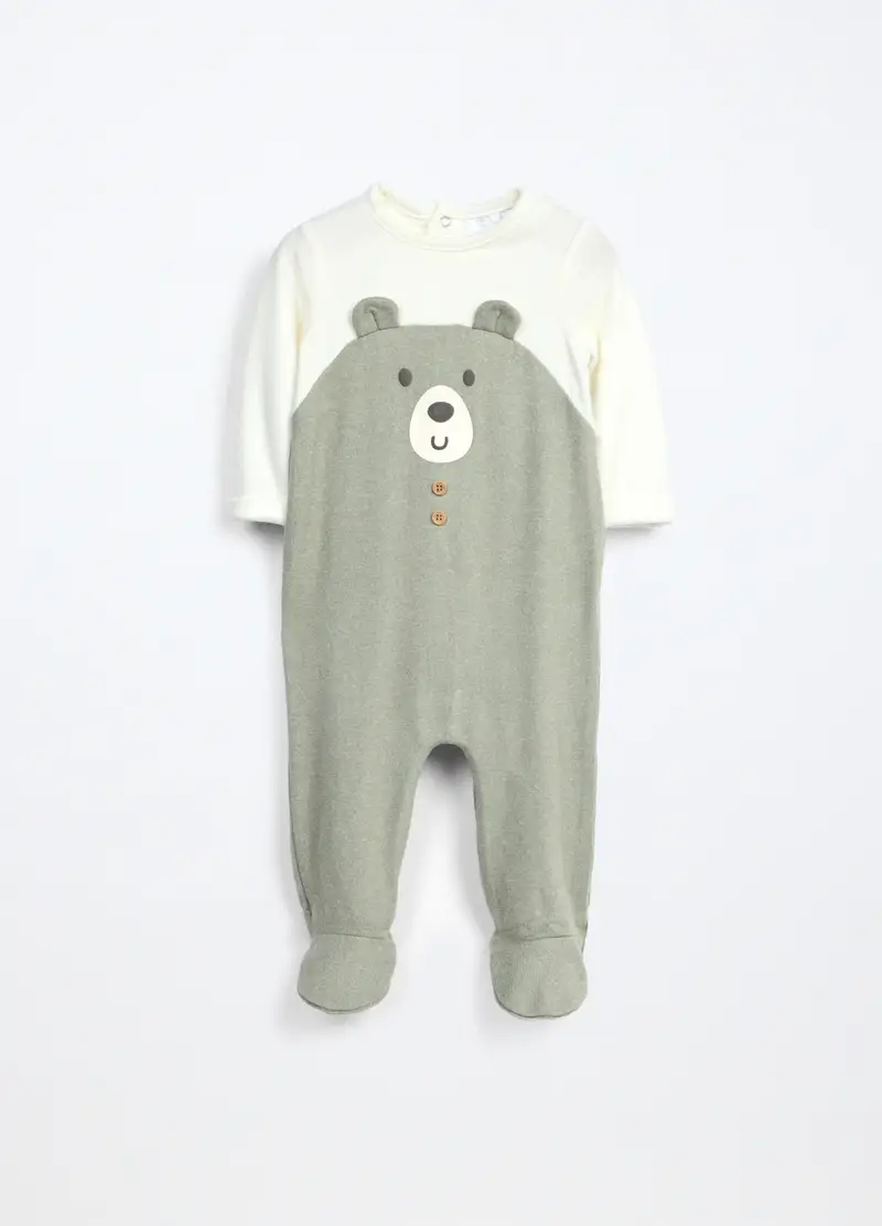 Blukids, Tutina Misto Viscosa Neonato, Verde chiaro, Taglia: 1-3