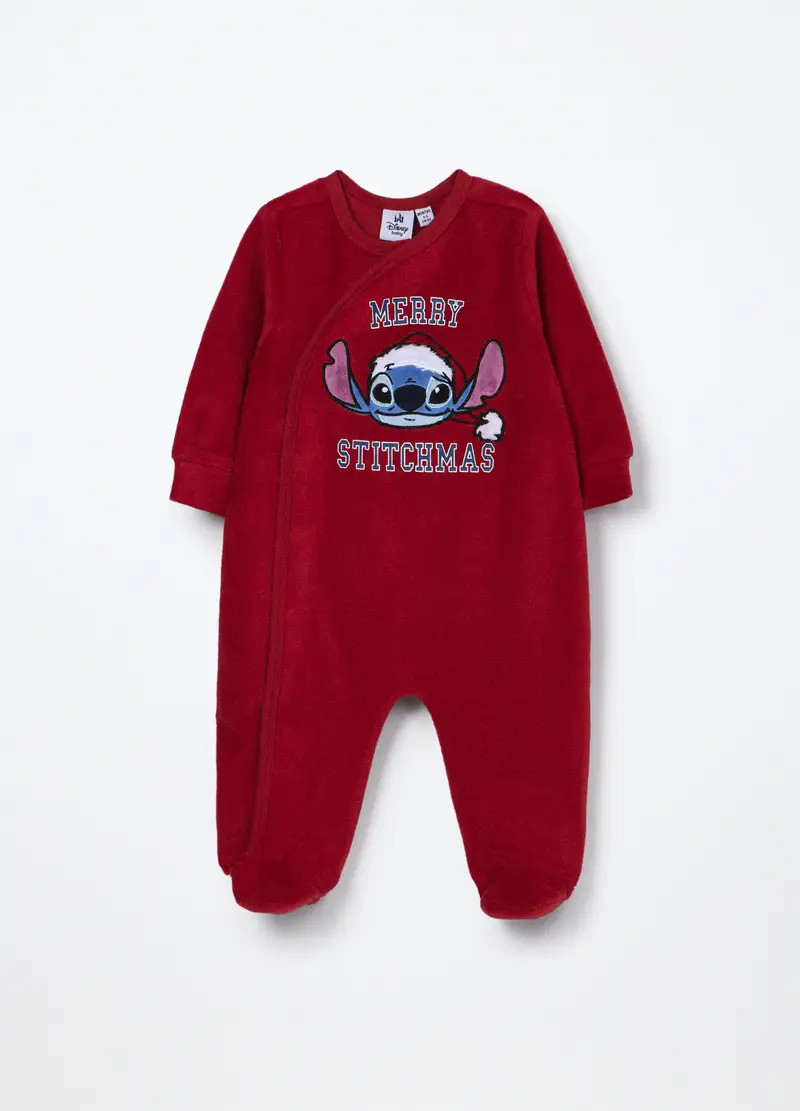 Tutina Pigiama Misto Cotone Velour Neonato, Rosso aragosta