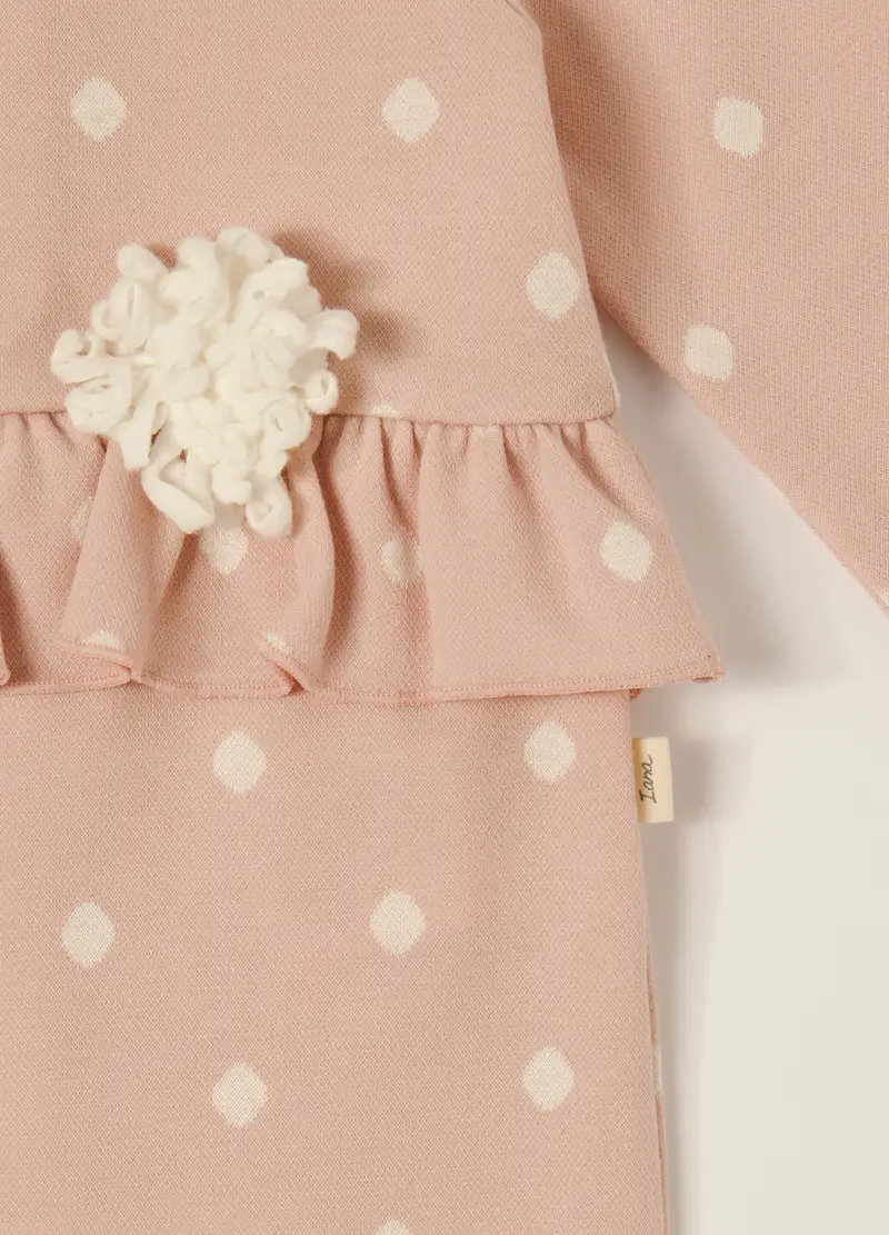 Blukids Tutina Rosa in Cotone Elasticizzato per Neonata miniatura 3