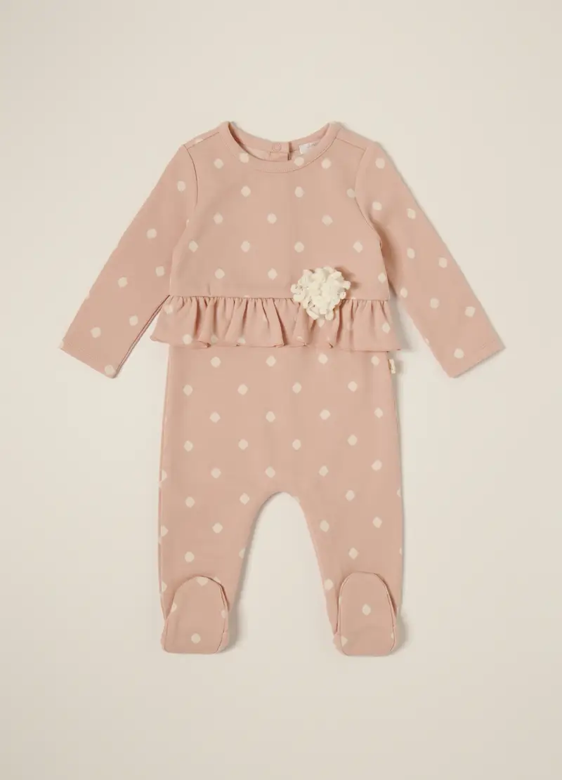 Blukids Tutina Rosa in Cotone Elasticizzato per Neonata