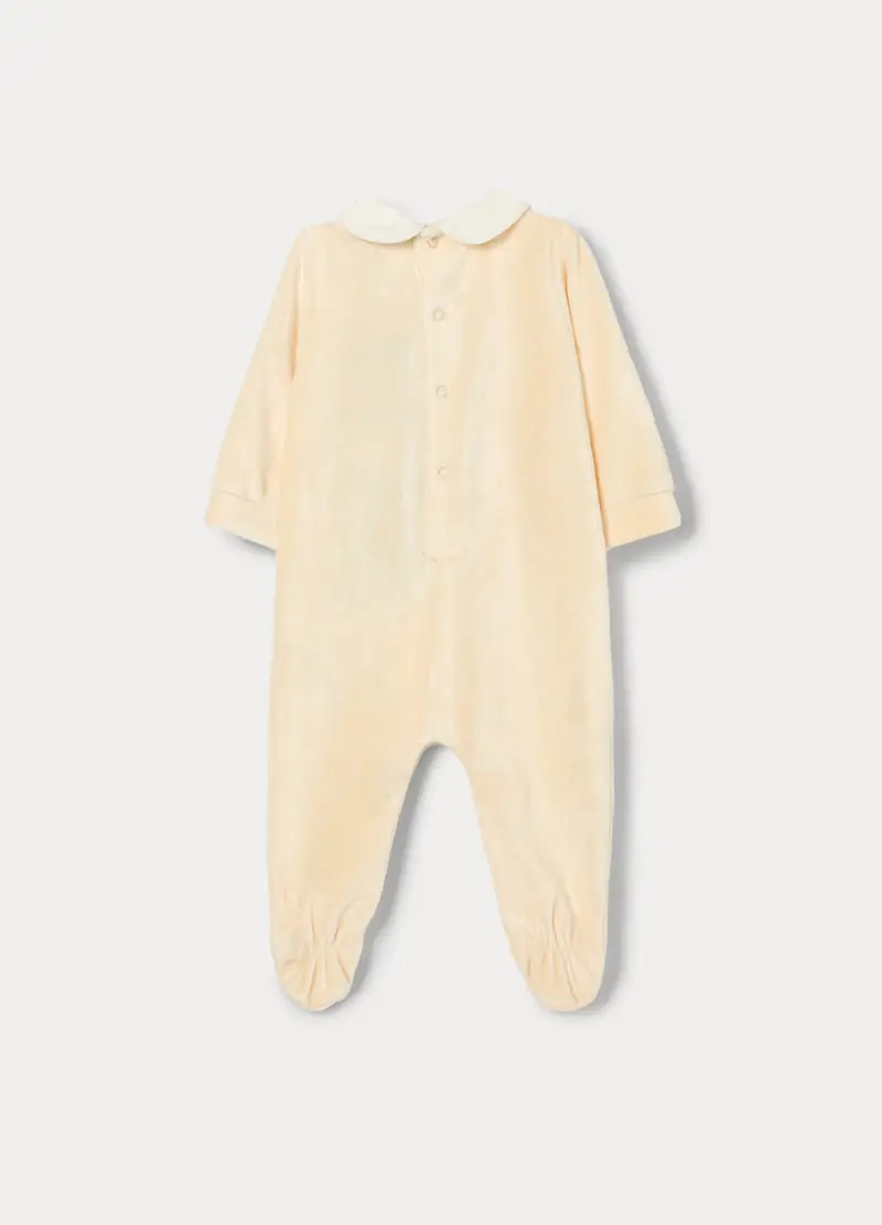 Tutina Velour In Misto Viscosa Di Bamboo, Unisex, Giallo champagne miniatura 2