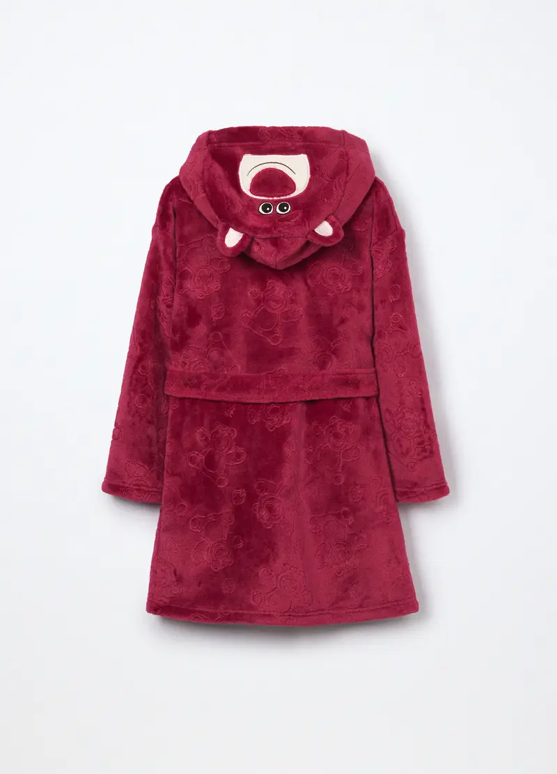Vestaglia In Coral Fleece Con Cappuccio Bambina, Rosso scuro miniatura 2