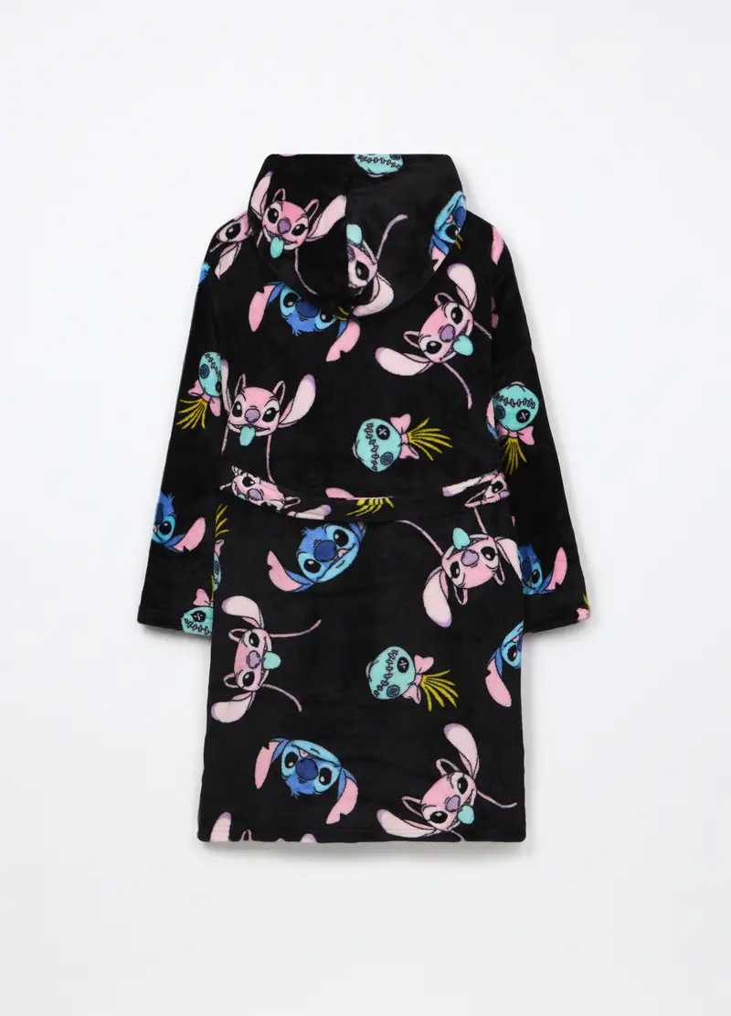 Vestaglia In Coral Fleece Con Cappuccio Ragazza, Bambina, Nero miniatura 2