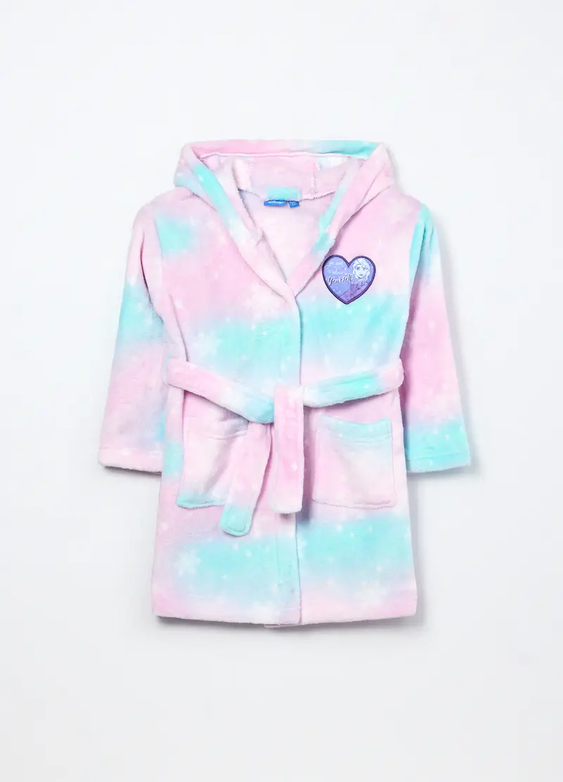 Vestaglia Multicolor In Coral Fleece Bambina, Rosa pastello