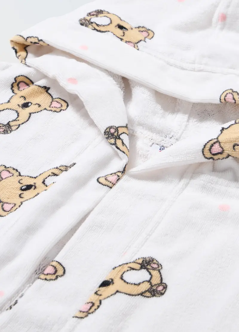 Vestaglia Velours Bambina, Bianco miniatura 2