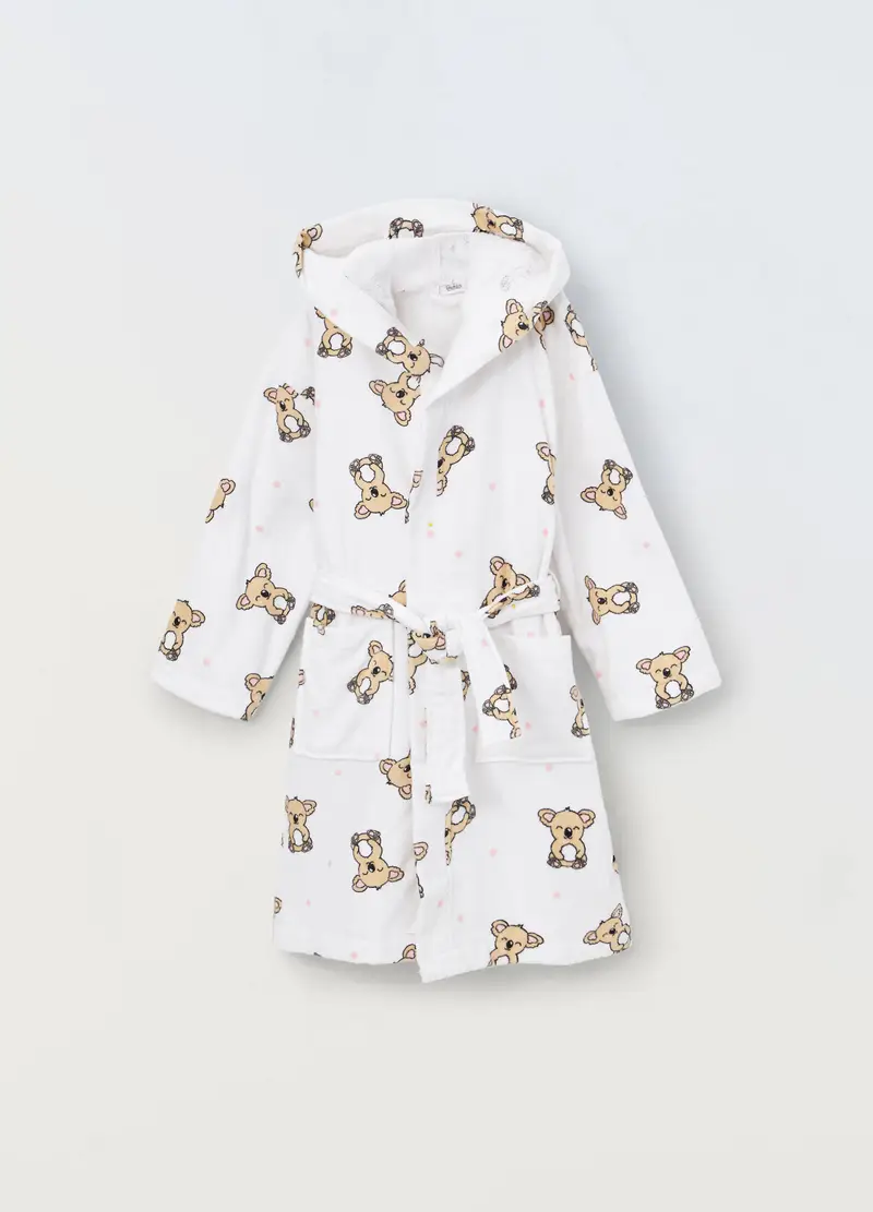 Vestaglia Velours Bambina, Bianco