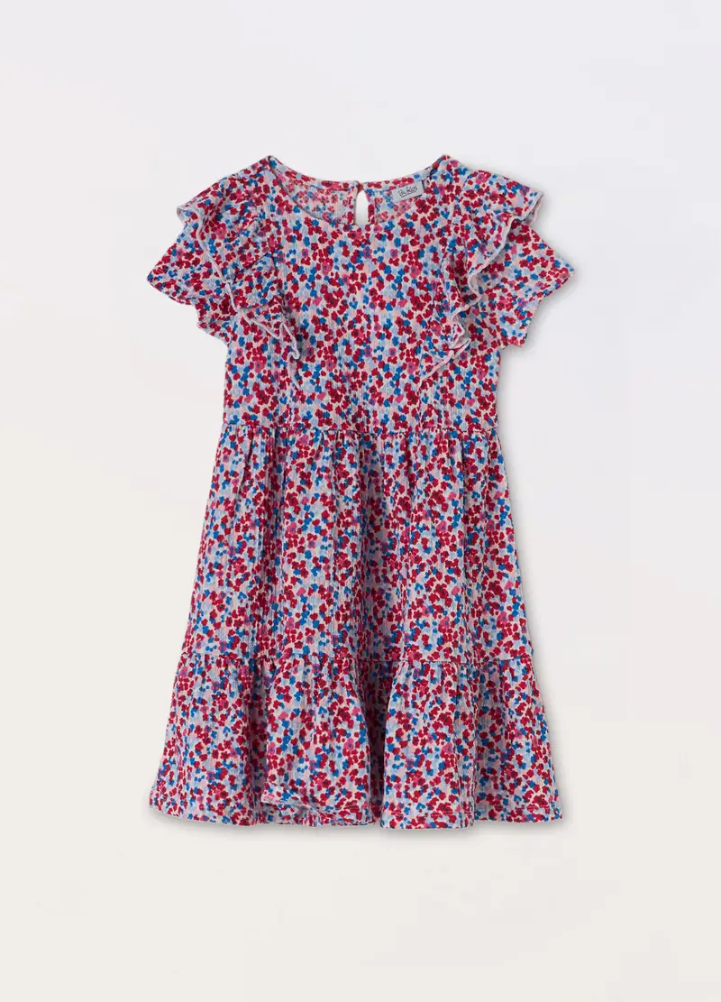 Blukids, Vestito Con Stampa Bambina, Bianco, Taglia: 3-4