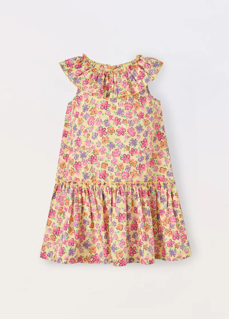 Blukids, Vestito In Crepe Bambina, Giallo chiaro, Taglia: 3-4