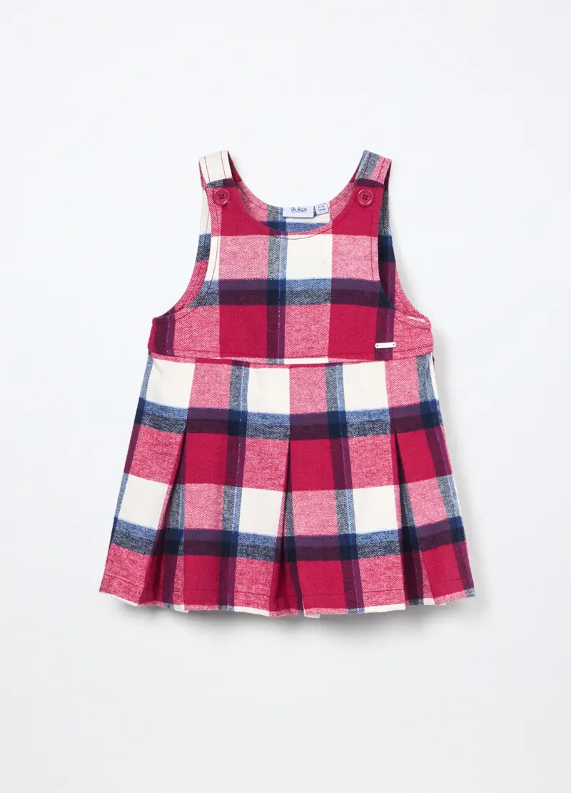 Vestito In Flanella Di Cotone Neonata, Bambina, Rosa fuxia