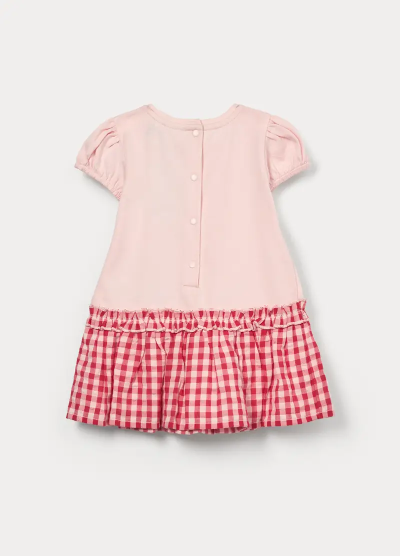 Vestito In Jersey Di Cotone Stretch Bimba, Bambina, Bianco miniatura 2