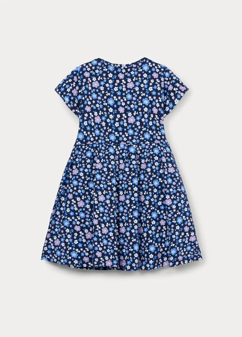 Vestito In Jersey Di Puro Cotone Bambina, Blu Bluette miniatura 2