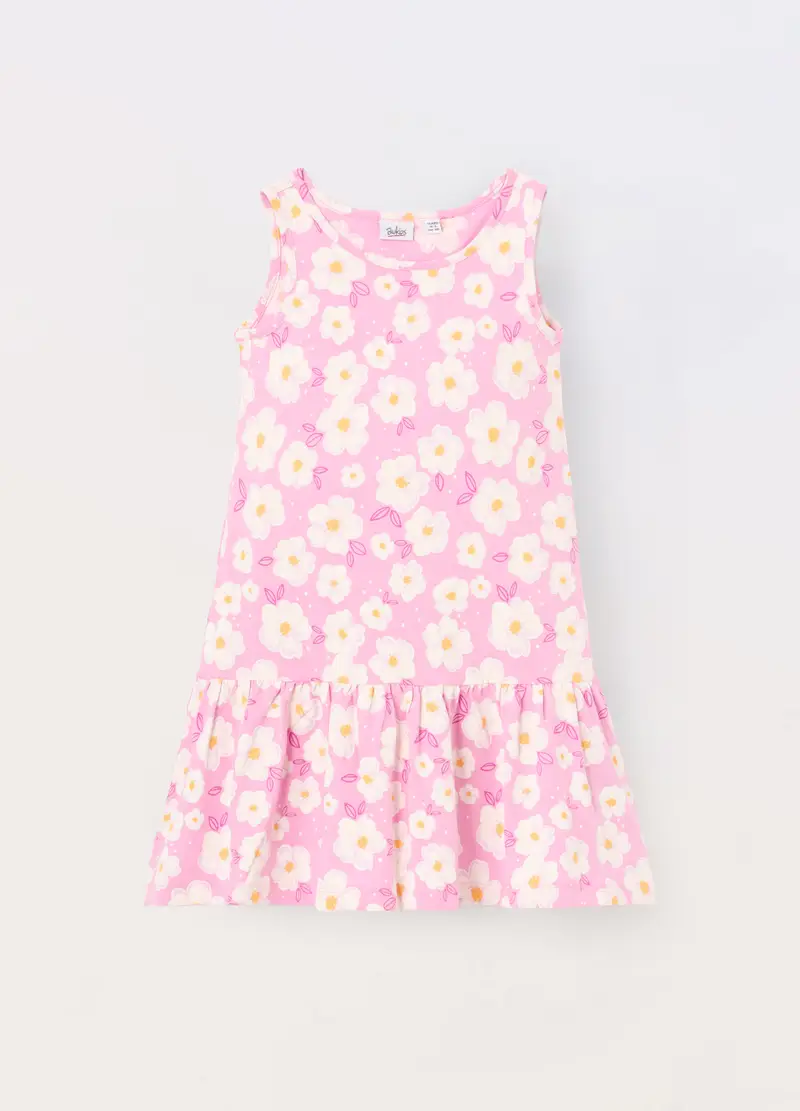 Blukids, Vestito In Jersey Di Puro Cotone Bambina, Viola lilla, Taglia: 3-4