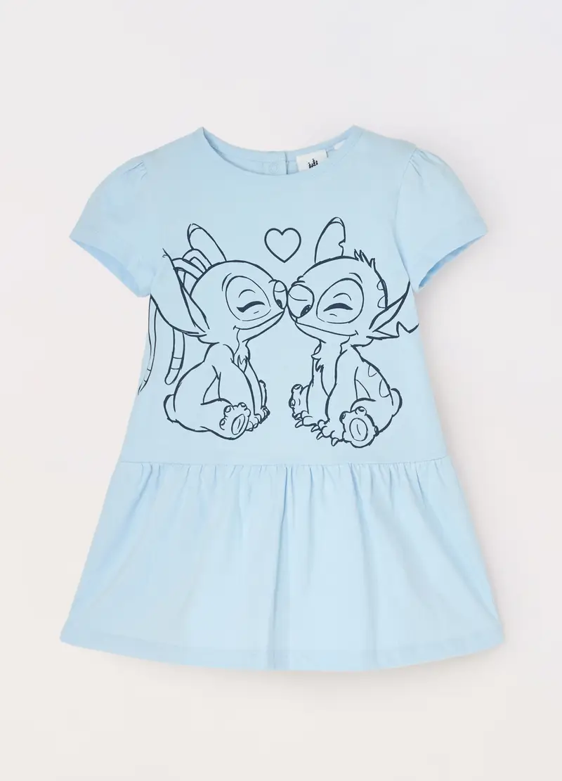 Blukids, Vestito In Jersey Di Puro Cotone Neonata, Bambina, Azzurro chiaro, Taglia: 12-18