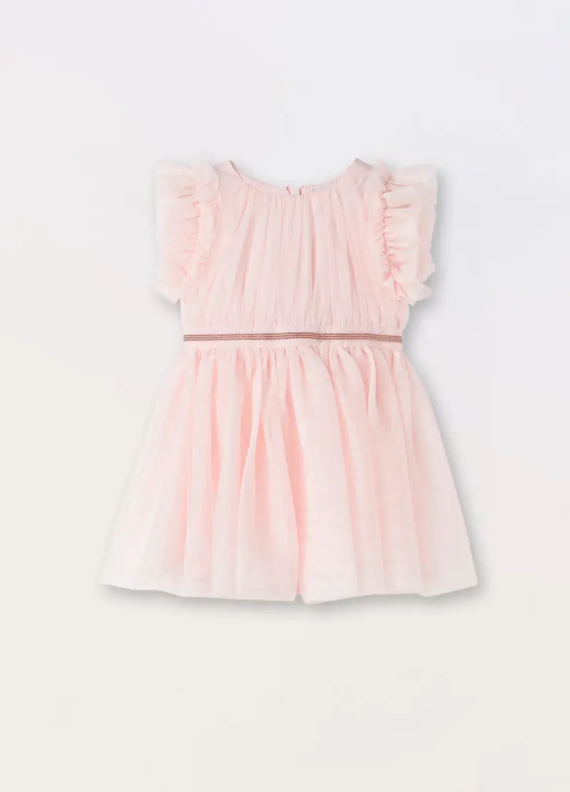 Blukids, Vestito In Mesh Neonata, Bambina, Rosa chiaro, Taglia: 9-12
