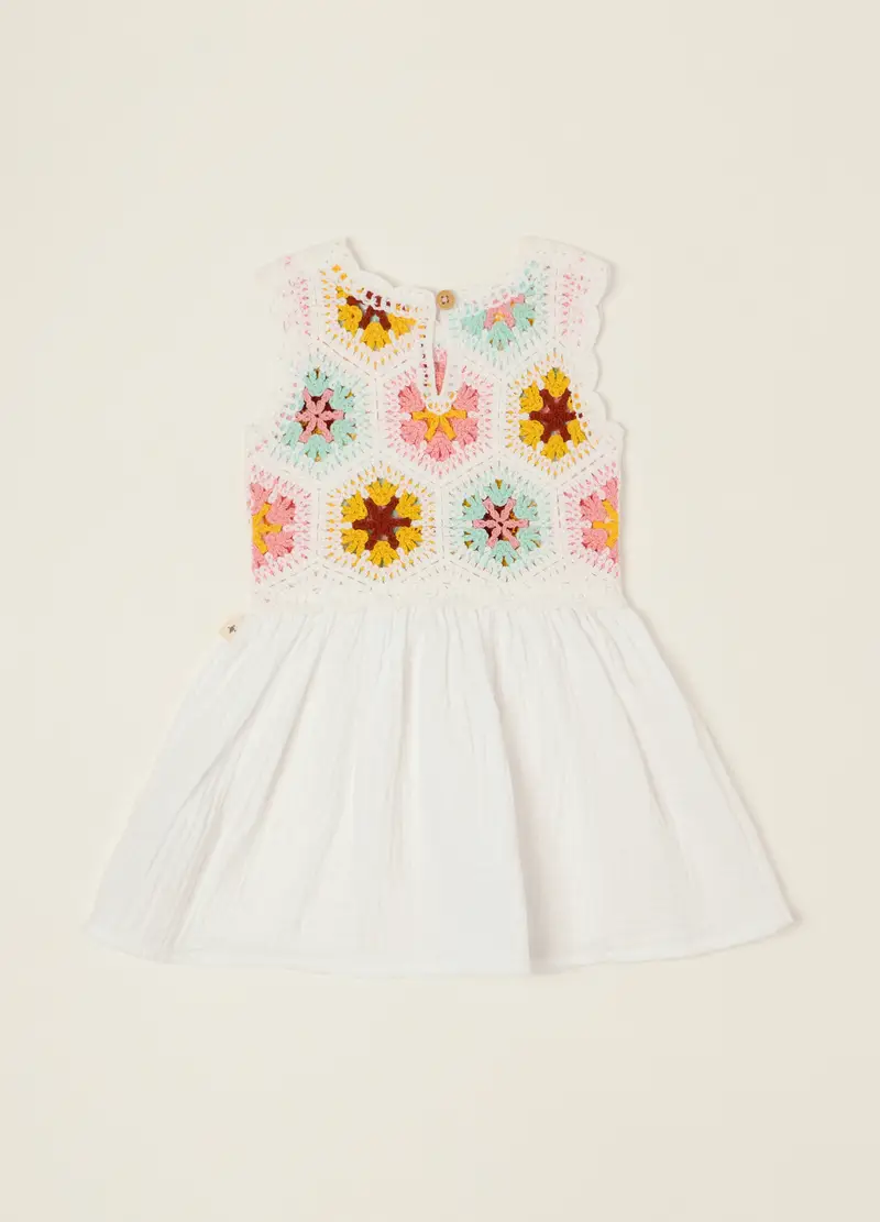 Vestito In Puro Cotone Iana, Neonata, Bianco miniatura 2