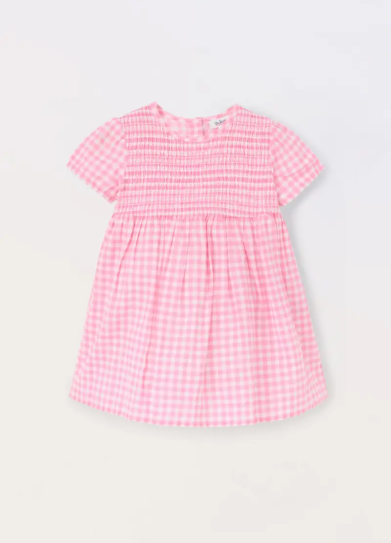 Blukids, Vestito In Puro Cotone Neonata, Bambina, Rosa pastello, Taglia: 9-12