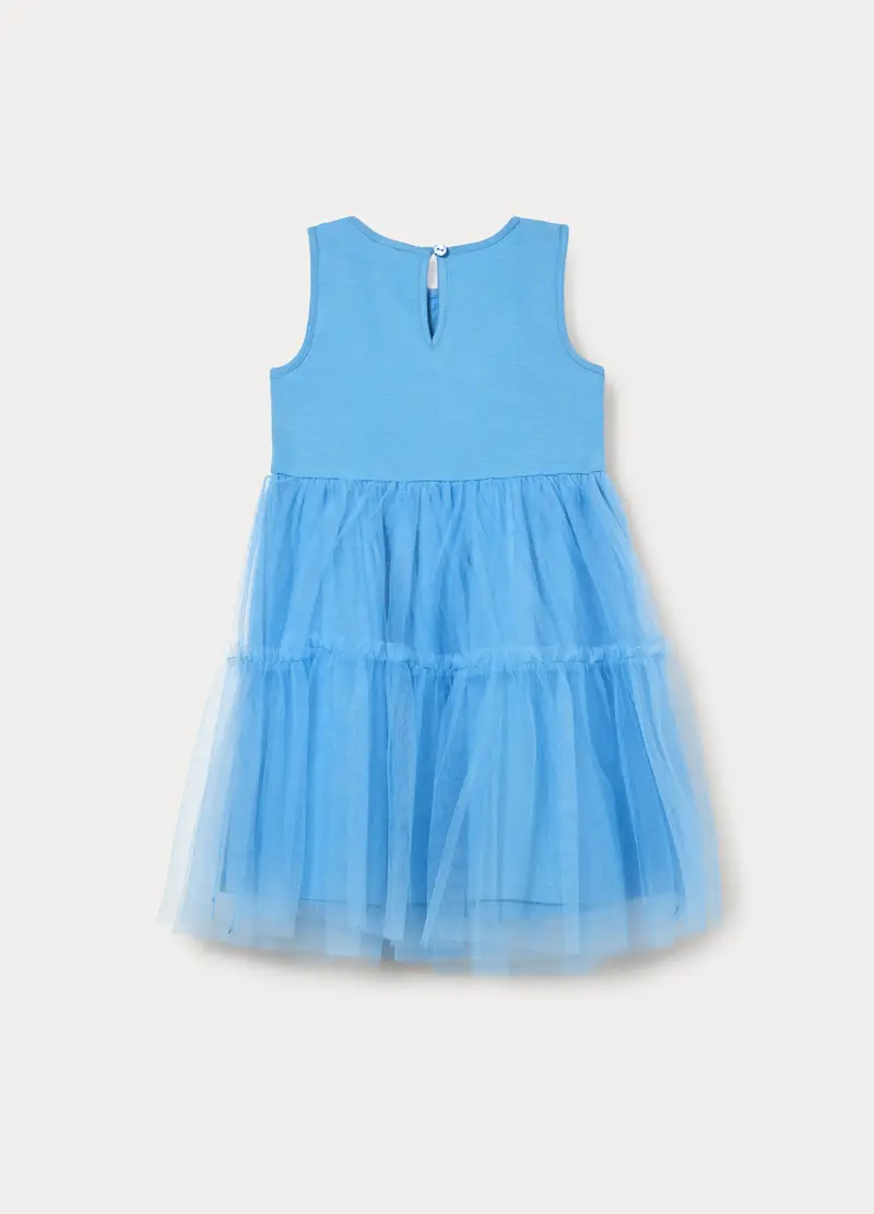 Vestito In Tulle Bambina, Azzurro cielo miniatura 2