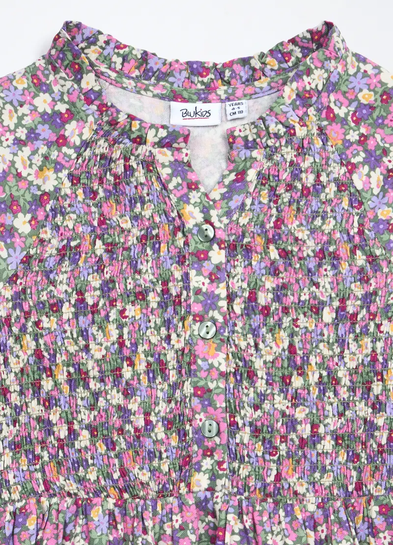 Blukids, Vestito In Twill Di Pura Viscosa Bambina, Viola lilla, Taglia: 3-4 miniatura 2