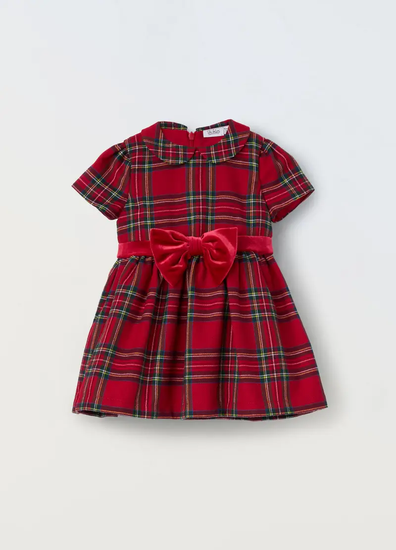 Vestito In Twill Neonata, Bambina, Rosso aragosta