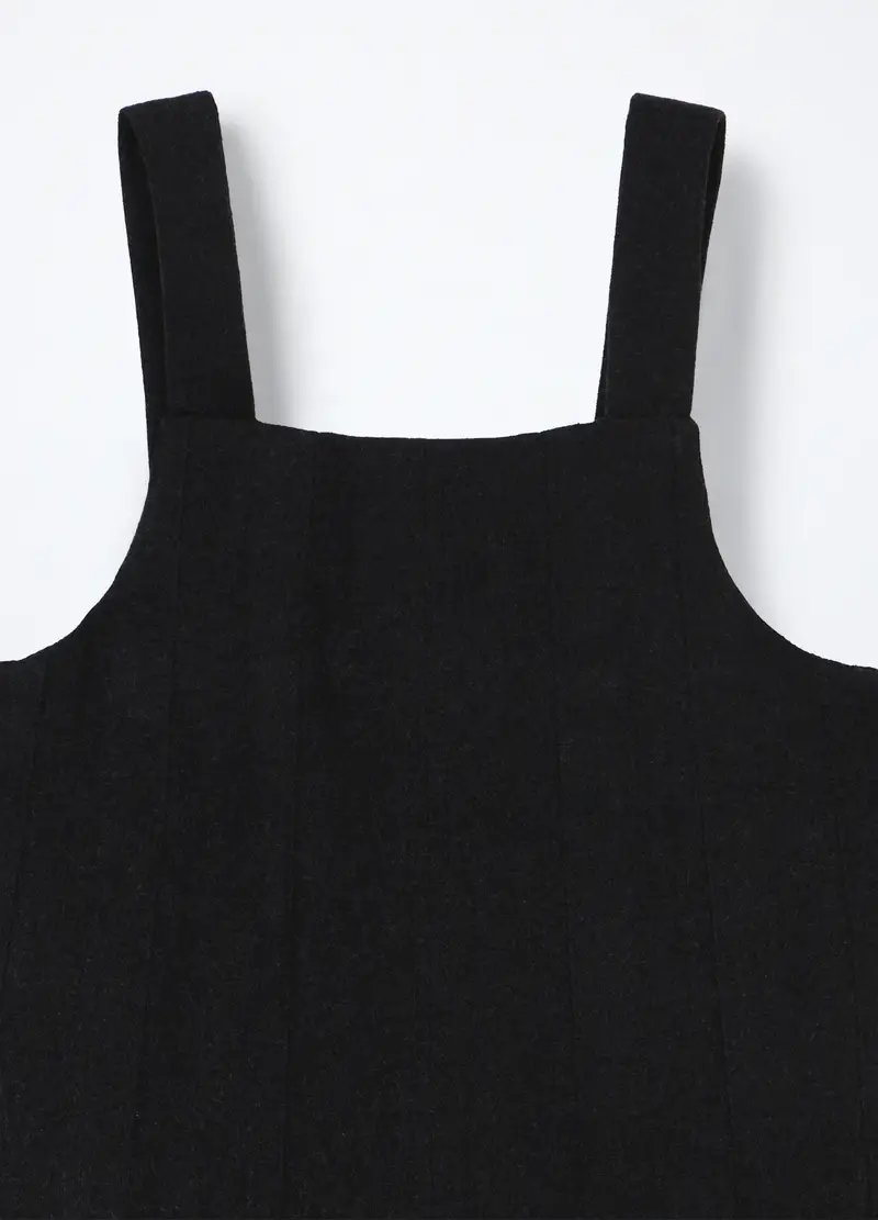 Vestito Misto Viscosa Bambina, Grigio scuro melange miniatura 3