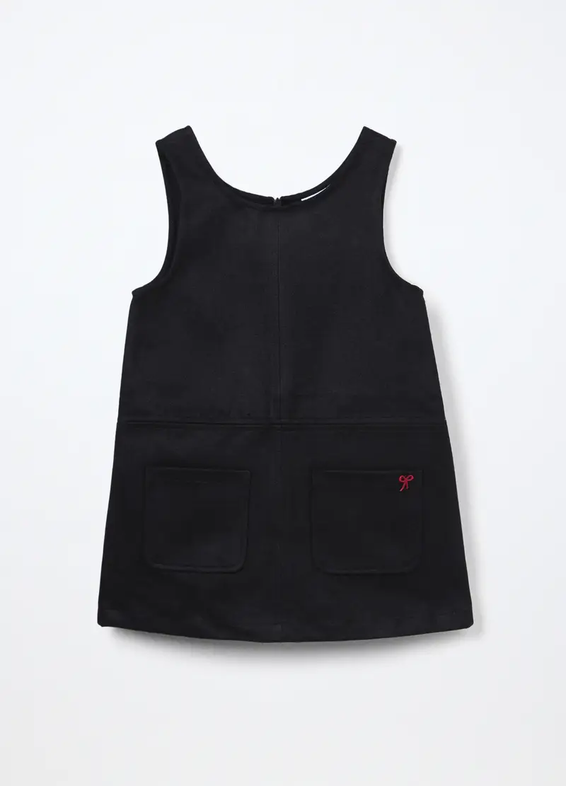 Vestito Smanicato Bambina, Nero