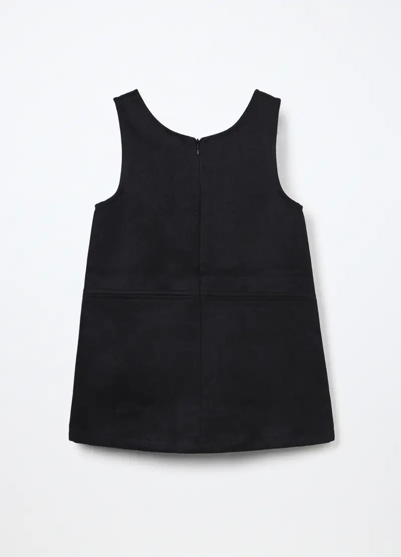 Vestito Smanicato Bambina, Nero miniatura 2