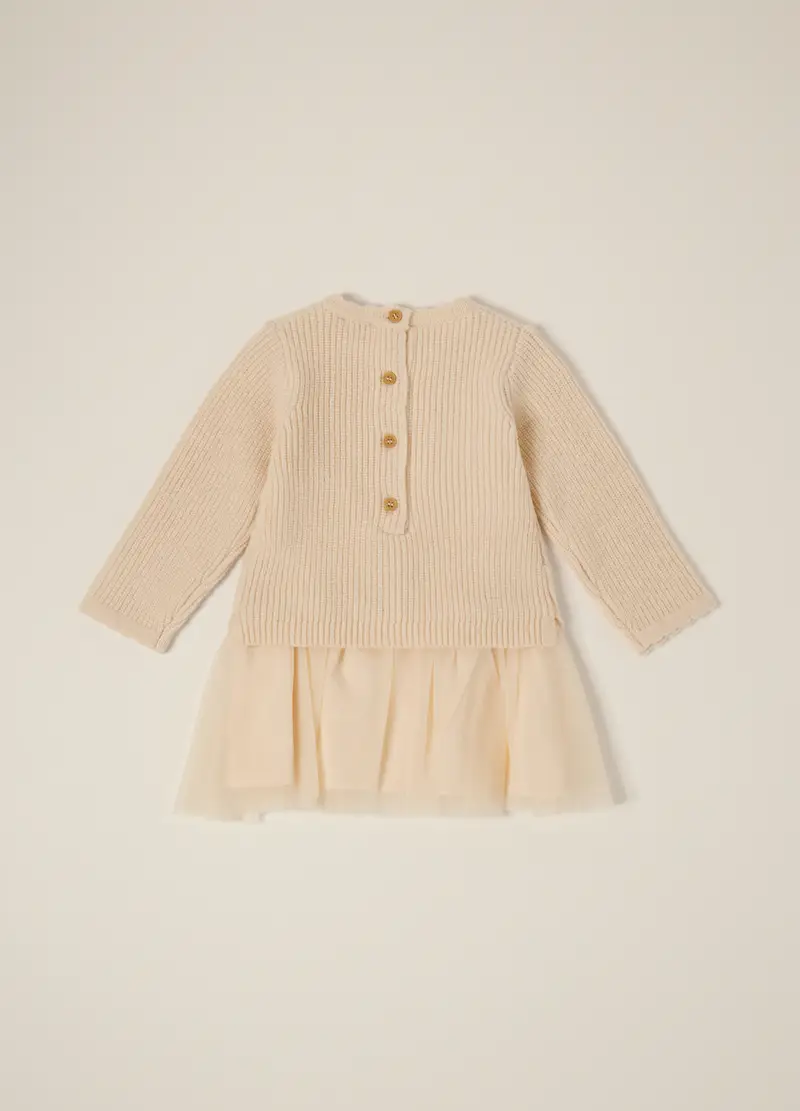 Vestito Tricot Iana Neonata, Beige chiaro miniatura 2