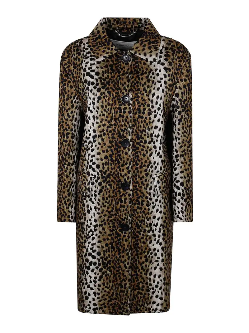 Cappotto con stampa jacquard Animalier