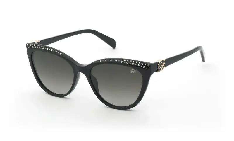 Donna Blumarine SBM900S 700S Occhiali da sole Acetato Nero Fumo Farfalla Normale Sfumato