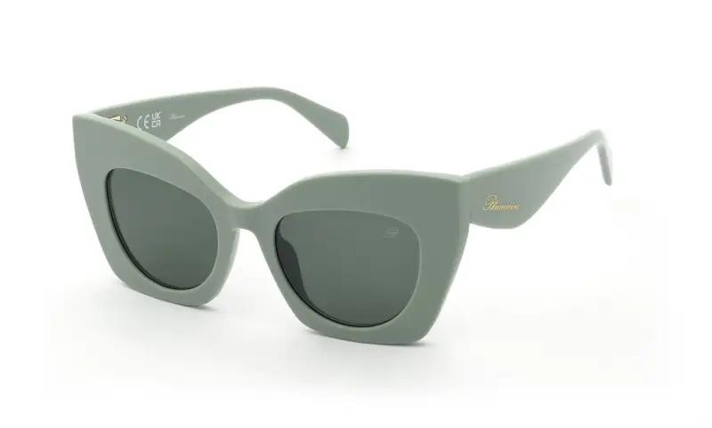 Donna Blumarine SBM902 0T50 Occhiali da sole Acetato Verde Verde Farfalla Normale