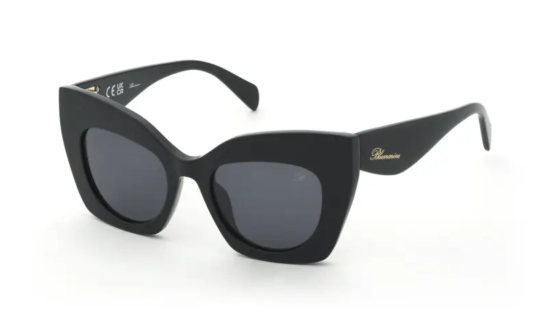 Donna Blumarine SBM902 700 Occhiali da sole Acetato Nero Fumo Farfalla Normale