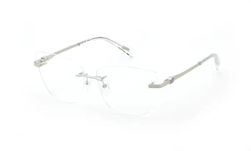 Donna Blumarine VBM232 579 Montature da vista Metallo Argento Farfalla