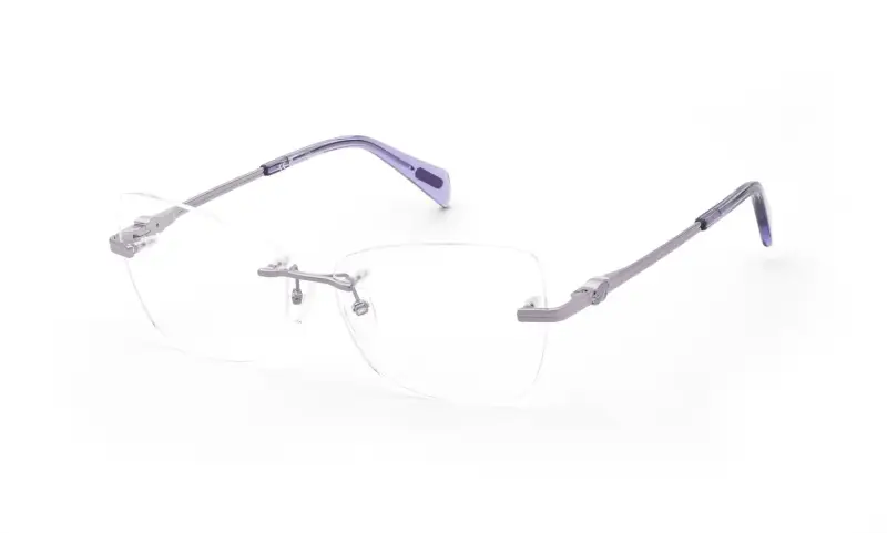 Donna Blumarine VBM233 0Q63 Montature da vista Metallo Lilla Farfalla