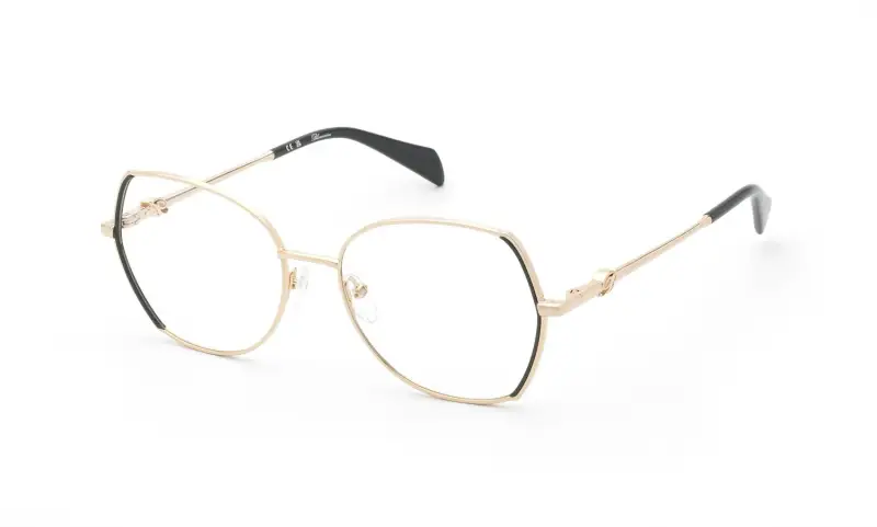 Blumarine Montature da vista Donna in Metallo Oro Geometrica